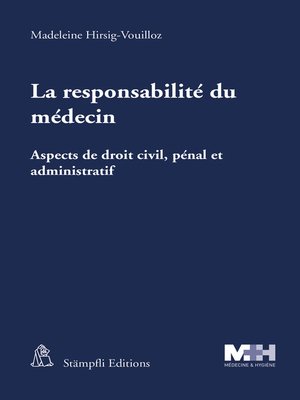 cover image of La responsabilité du médecin